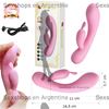 Vibrador de textura suave con masajeador de clitoris y carga USB